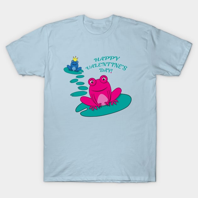 Frogs Valentine T-Shirt by PrintablesPassions